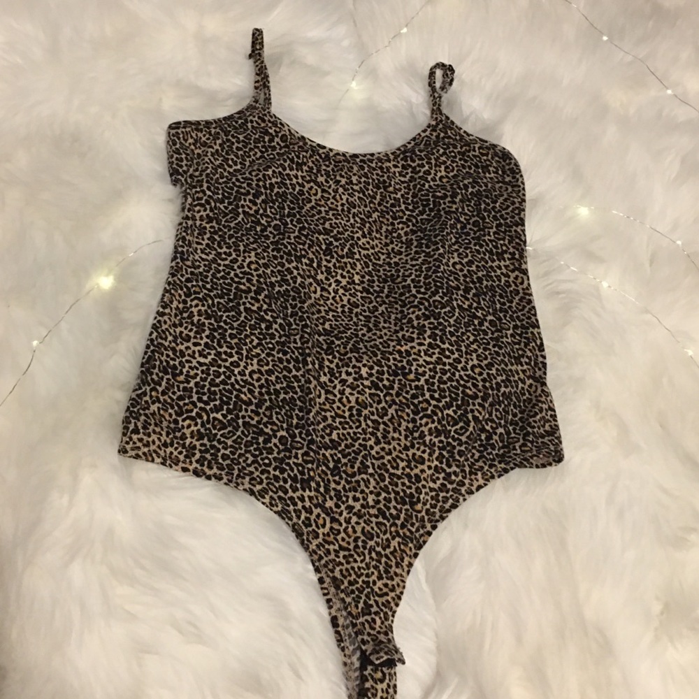 Leopard print body suit